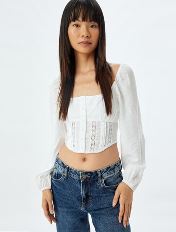 Koton Blouse in Wit: voorkant