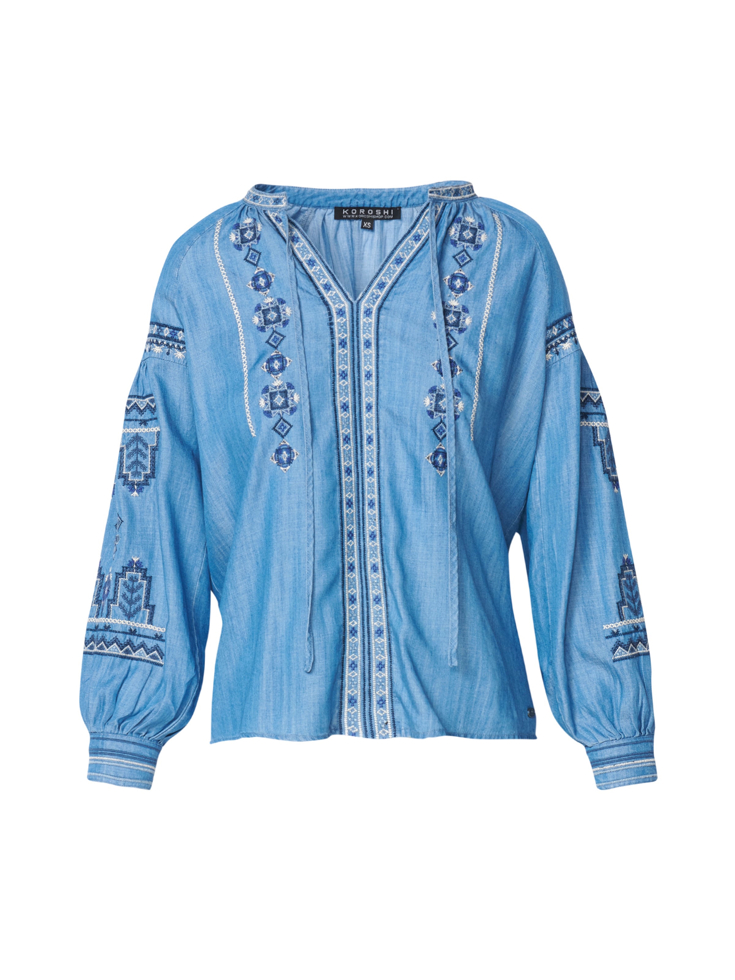 KOROSHI Μπλούζα σε μπλε: μπροστά