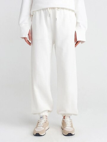 Dilvin Wide leg Workout Pants in White