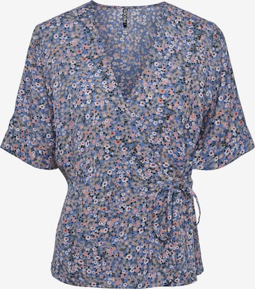 Pieces Petite Blouse 'Nya' in Blauw: voorkant