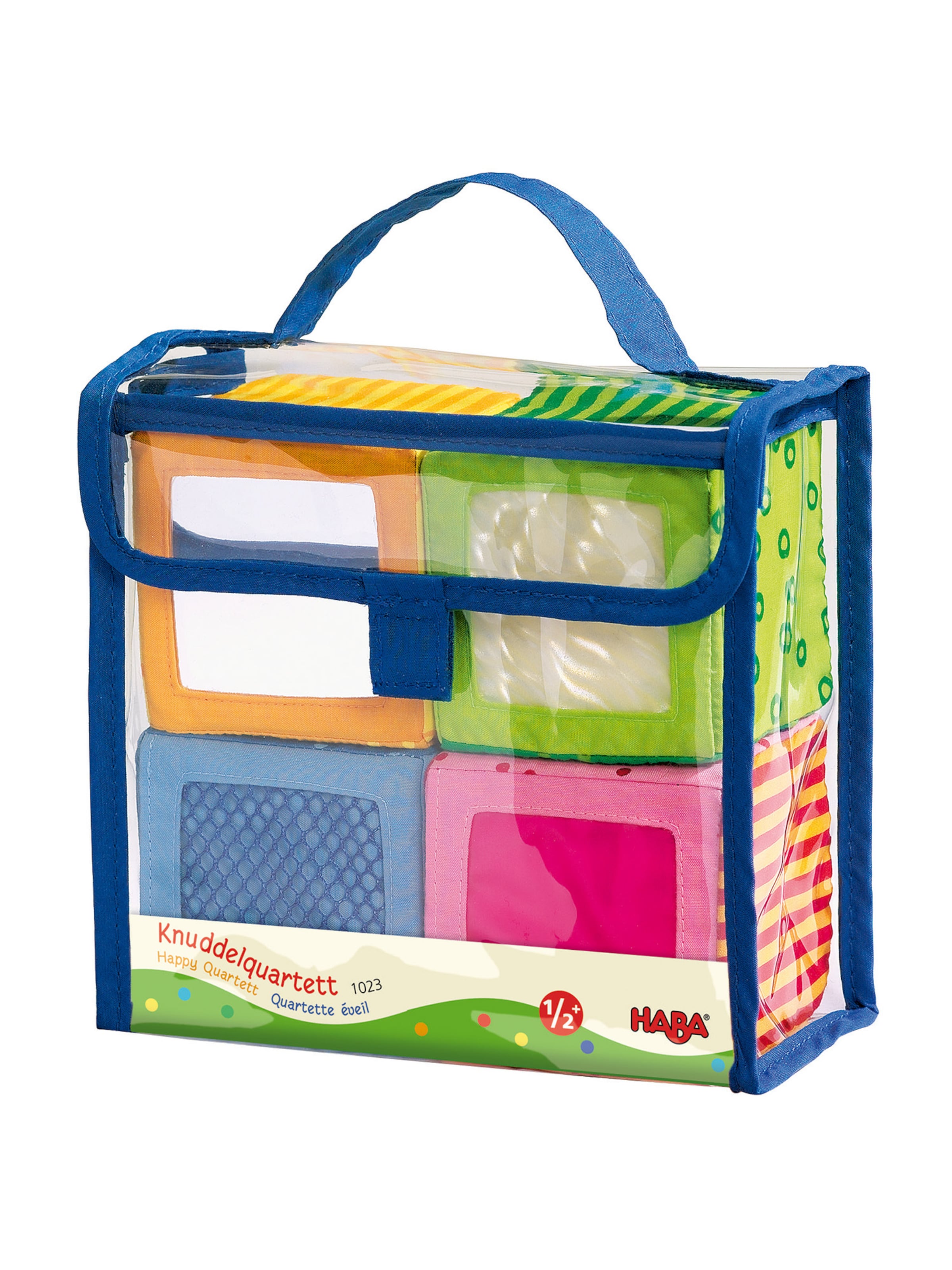 HABA Motorikwürfel ' Knuddelquartett ' in Mischfarben: Vorderseite