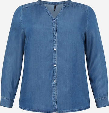 ONLY Carmakoma Blouse 'SEMA' in Blauw: voorkant