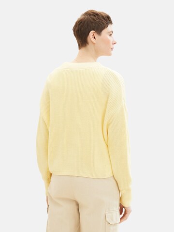 TOM TAILOR DENIM Knit Cardigan in Yellow