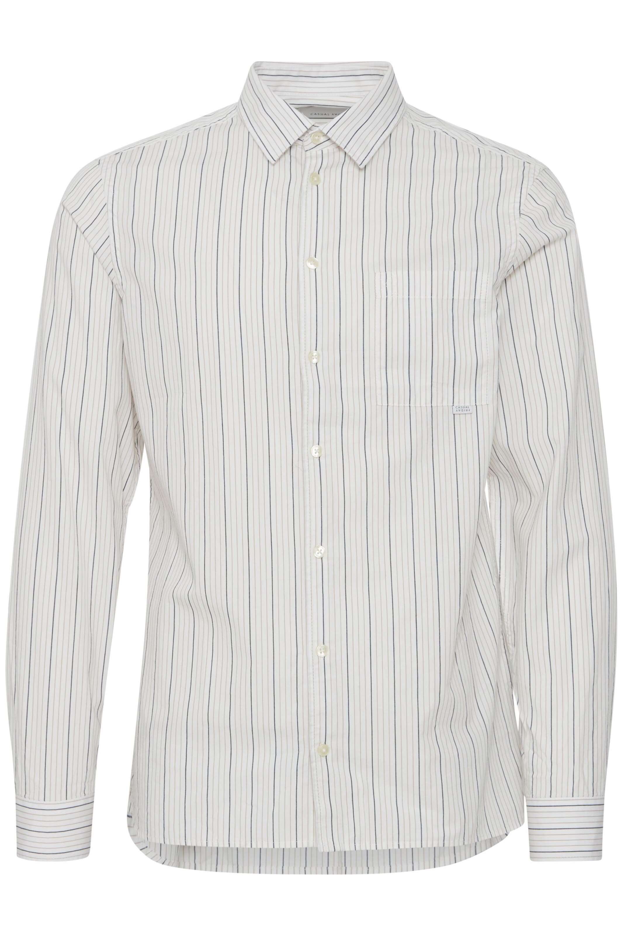Casual Friday Regular fit Button Up Shirt 'Anton' in Beige: front