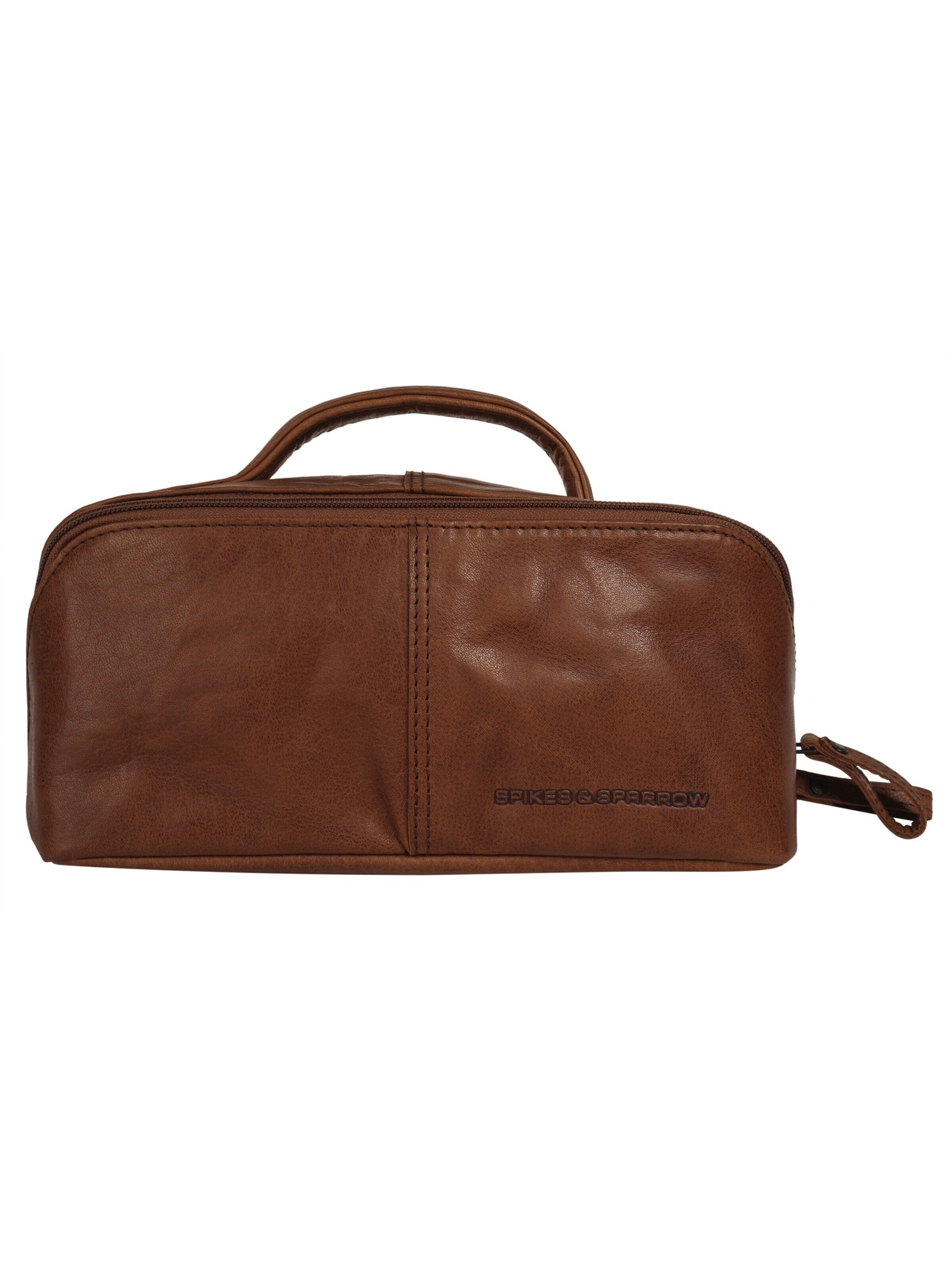 Spikes & Sparrow Toiletry Bag in Brown: front