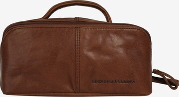 Spikes & Sparrow Toiletry Bag in Brown: front