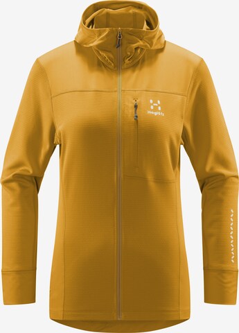 Haglöfs Athletic Zip-Up Hoodie 'L.I.M' in Yellow: front