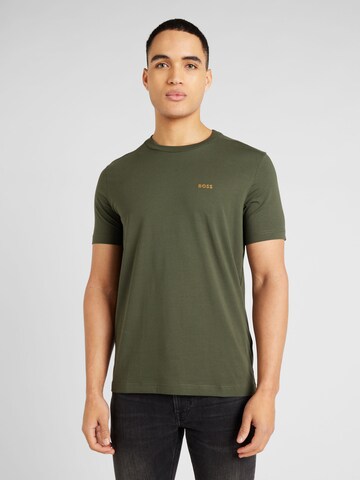 T-Shirt BOSS en vert : devant