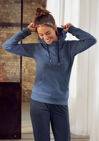 LASCANA Sweatshirt in Blue: front