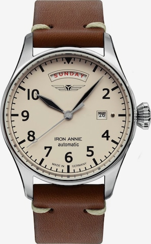 Iron Annie Analoog horloge in Beige: voorkant