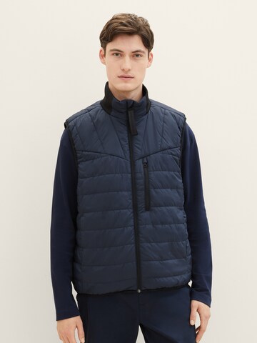 Gilet TOM TAILOR DENIM en bleu : devant