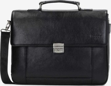 Kazar Document Bag in Black: front