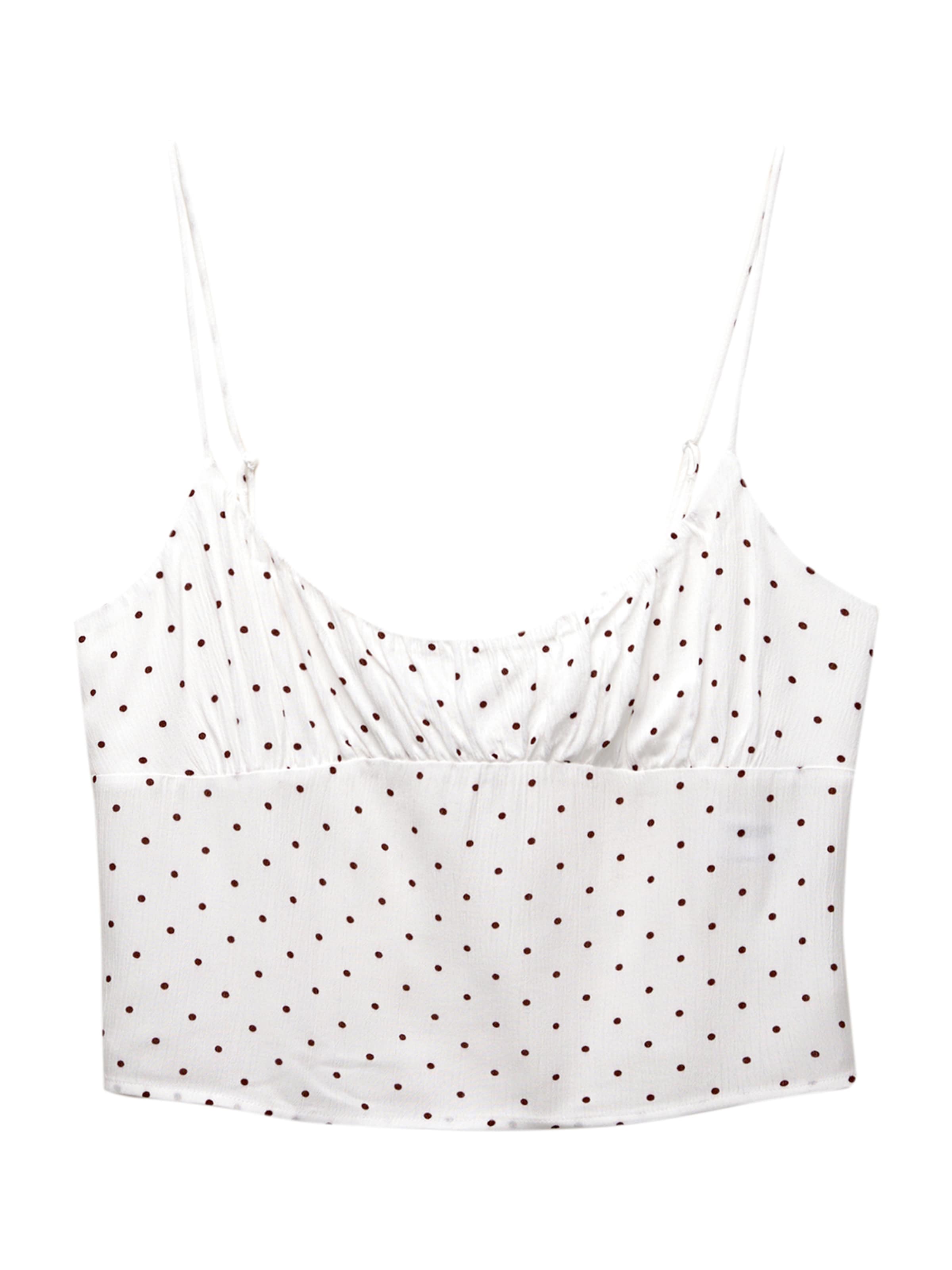 Pull&Bear Top - Biela: predná strana