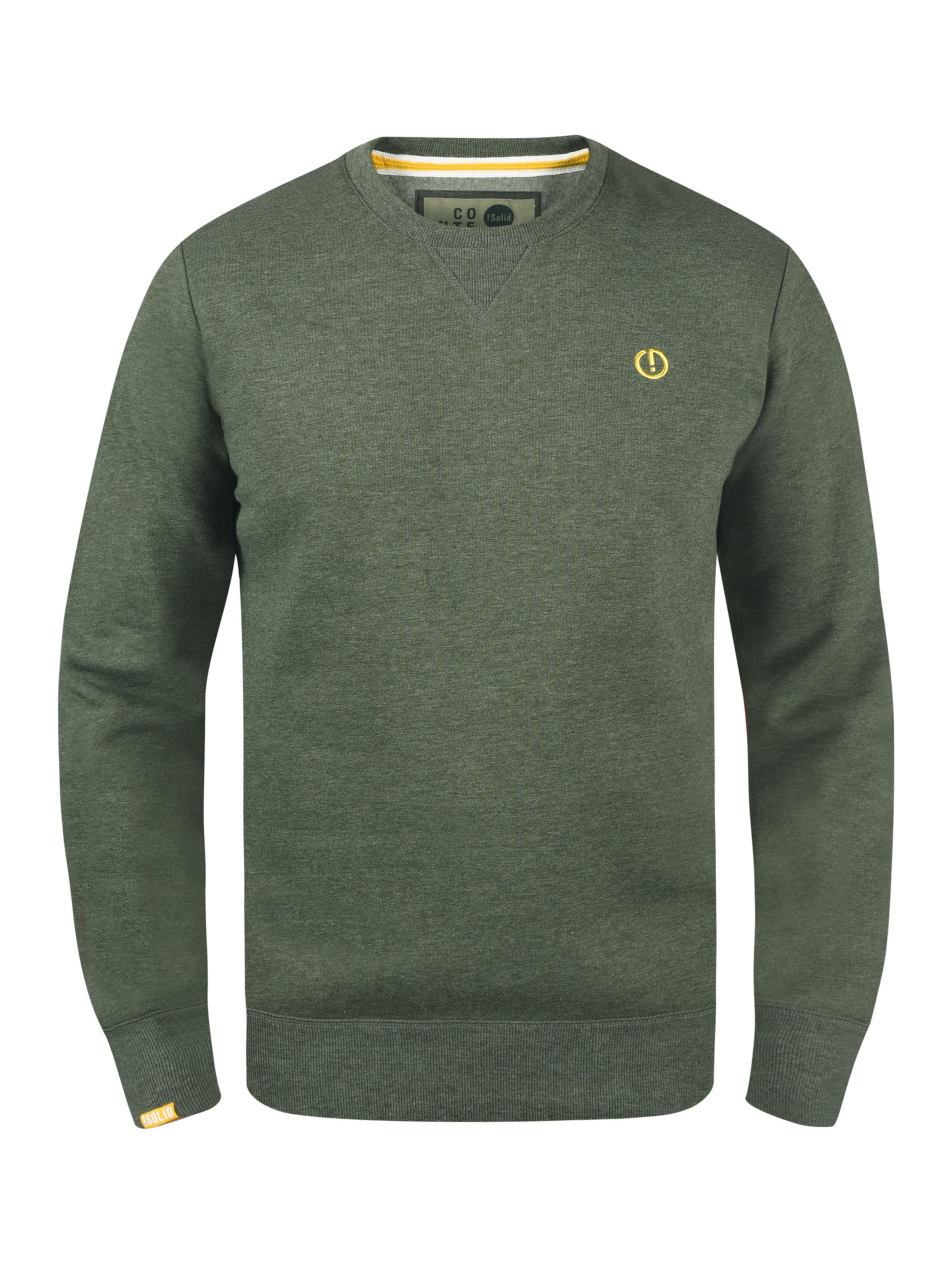 Sweat-shirt 'Benn' !Solid en vert : devant