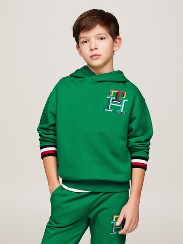 Sweat TOMMY HILFIGER en vert : devant