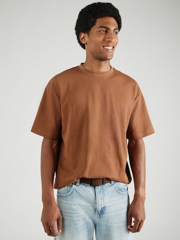 SELECTED - Camiseta 'SLHOscar' en marrón: frente