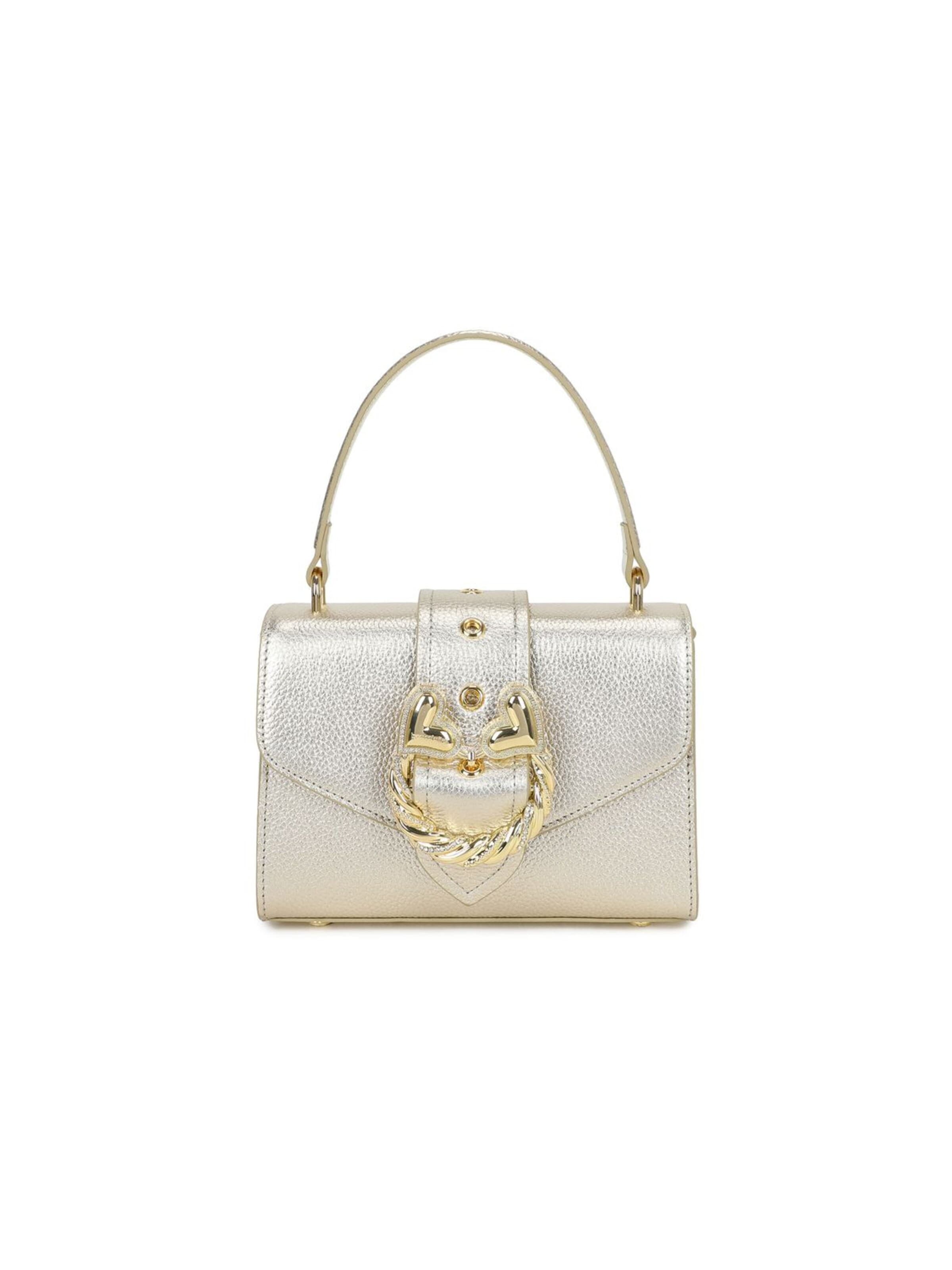 Borsa a mano 'Baroque' di Braccialini in argento: frontale