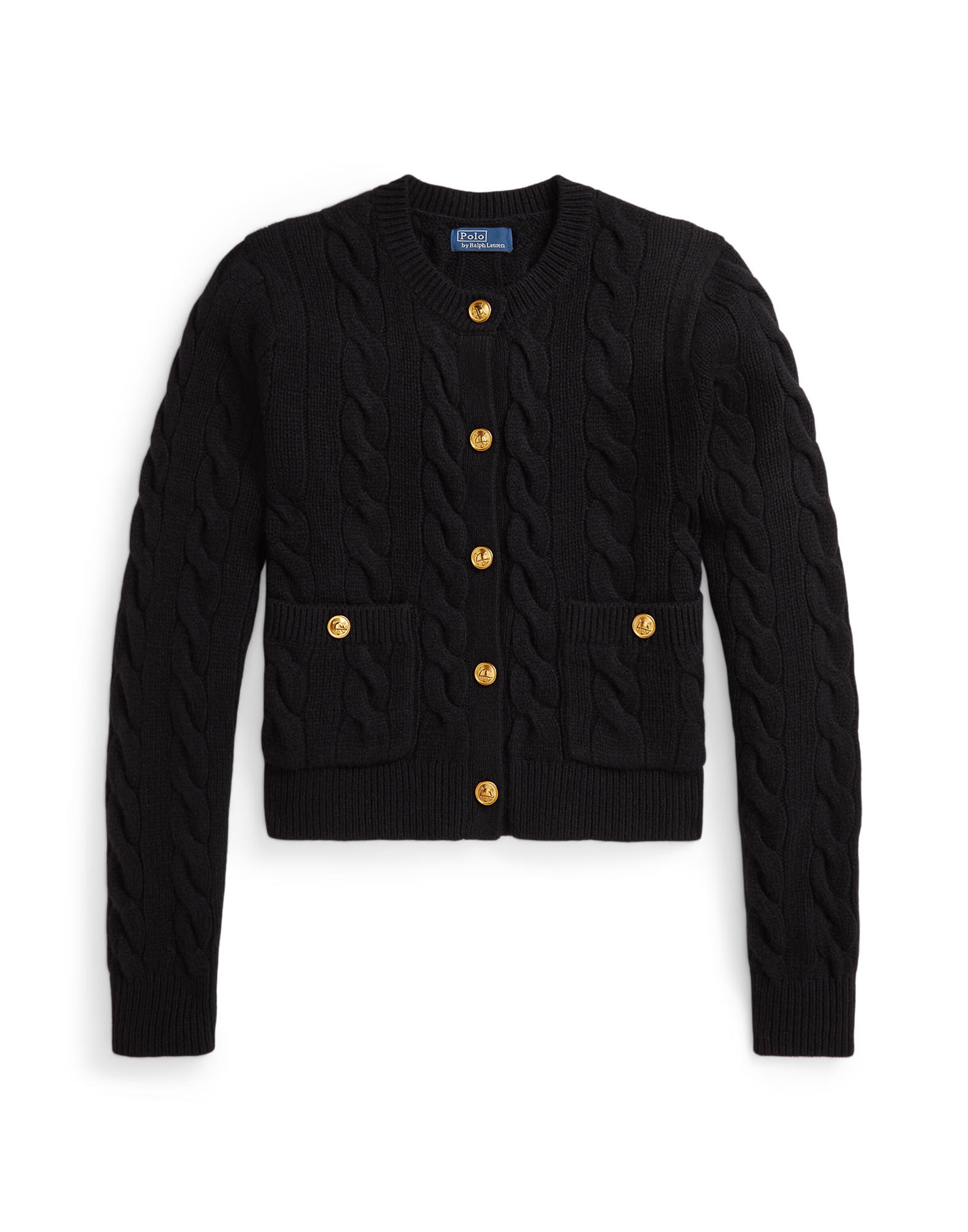 Polo Ralph Lauren Cardigan en S en or / noir, Vue avec produit