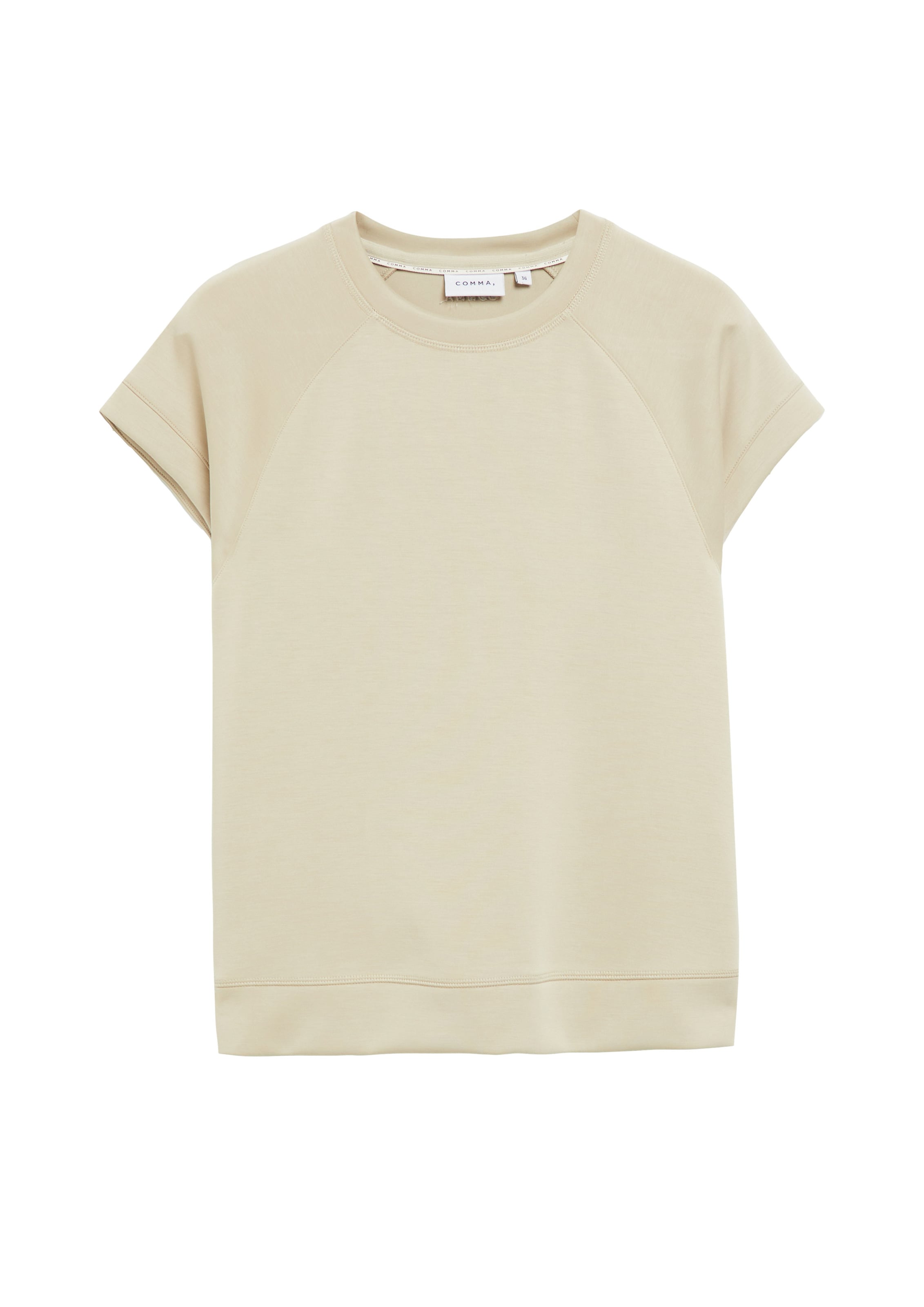COMMA Sweatshirt in Beige: voorkant