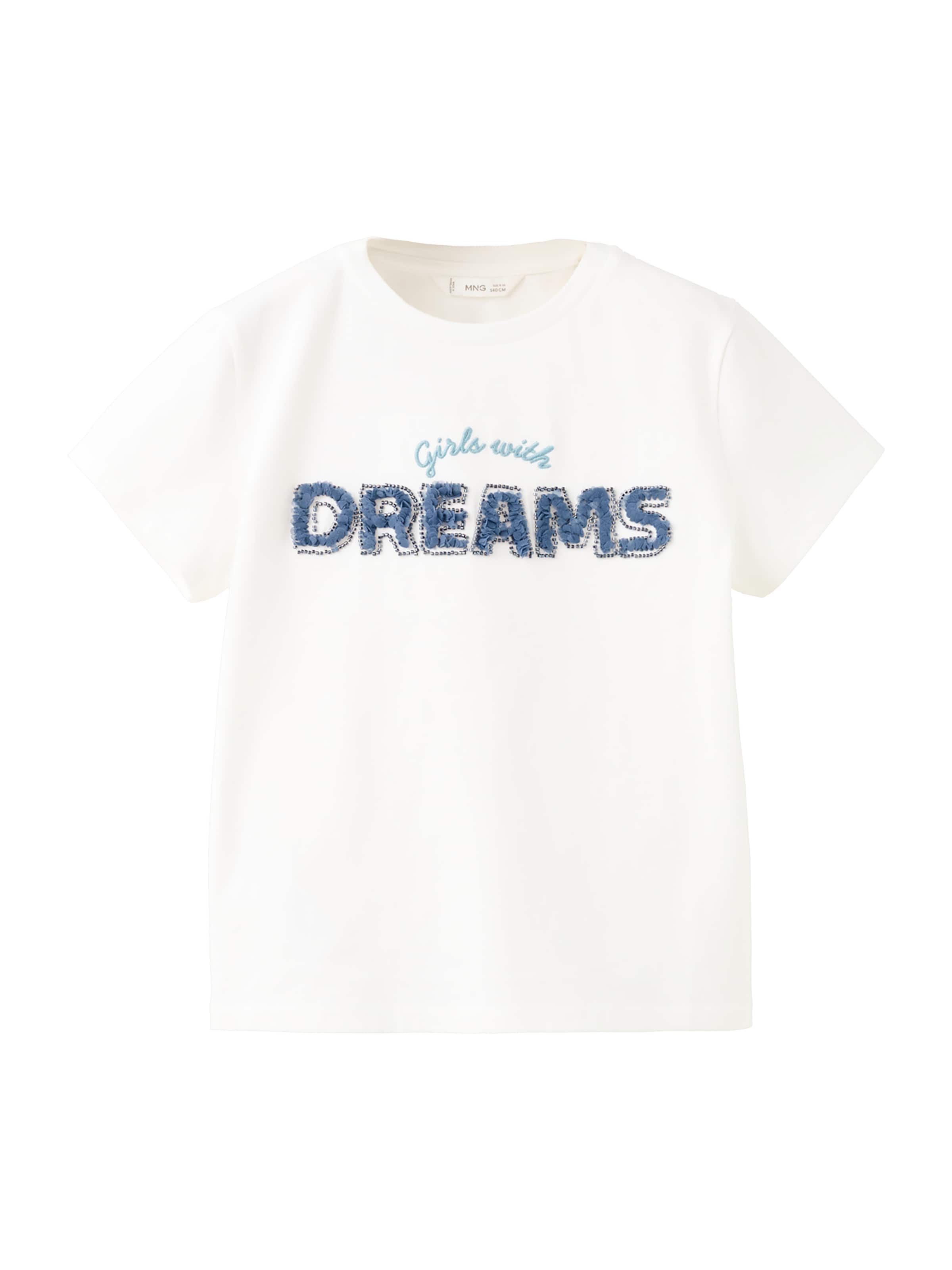 T-Shirt 'DREAMS' MANGO KIDS en blanc : devant