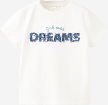 MANGO KIDS Paita 'DREAMS' värissä valkoinen: etupuoli