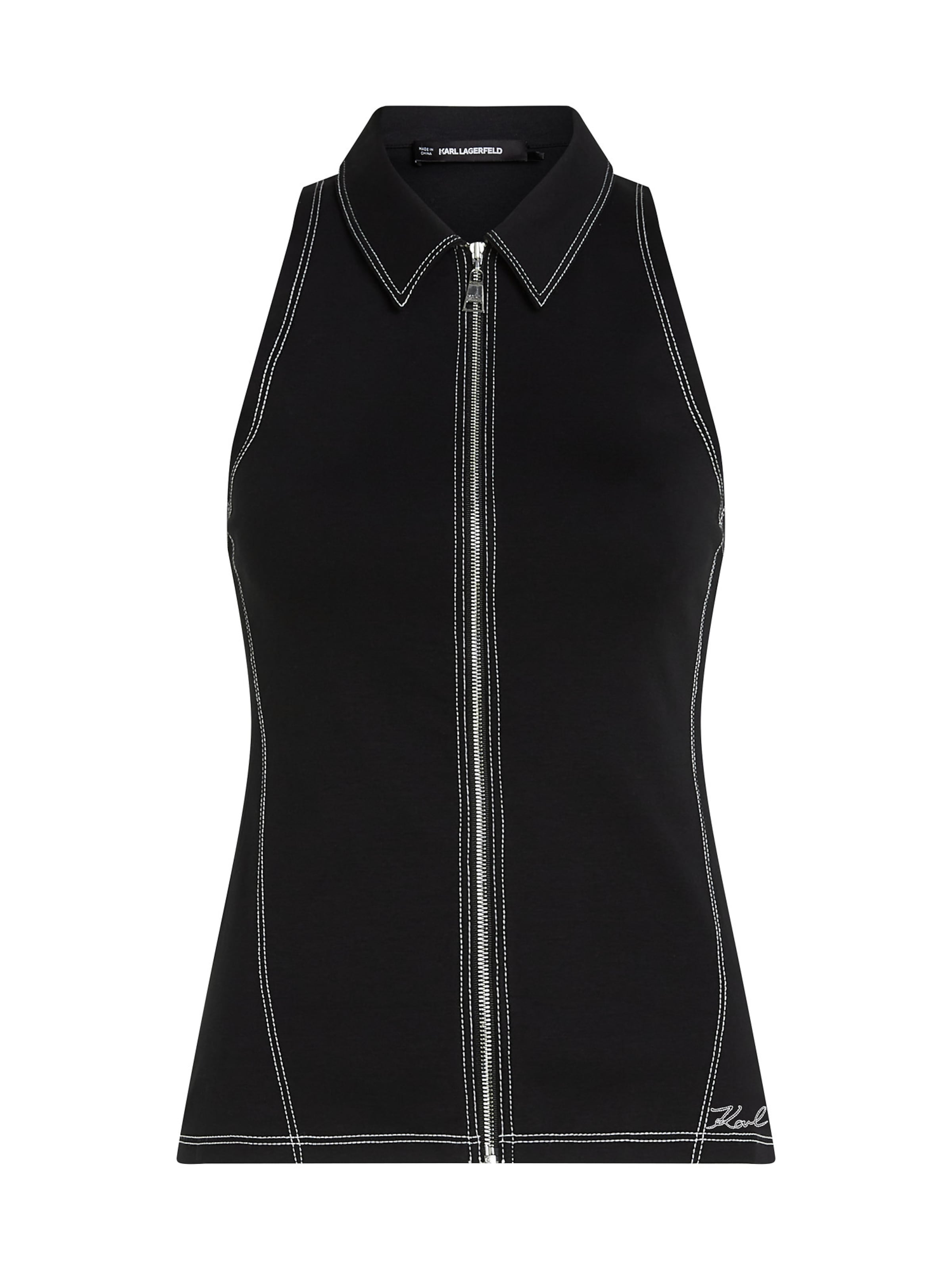 juoda Karl Lagerfeld Palaidinė: priekis