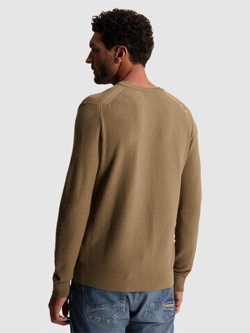 CAST IRON - Jersey 'Pullover with allover texture and ribbed trims' en marrón