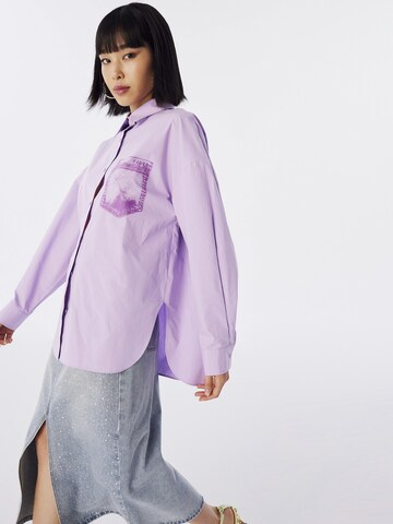 Twist Blouse in Purple