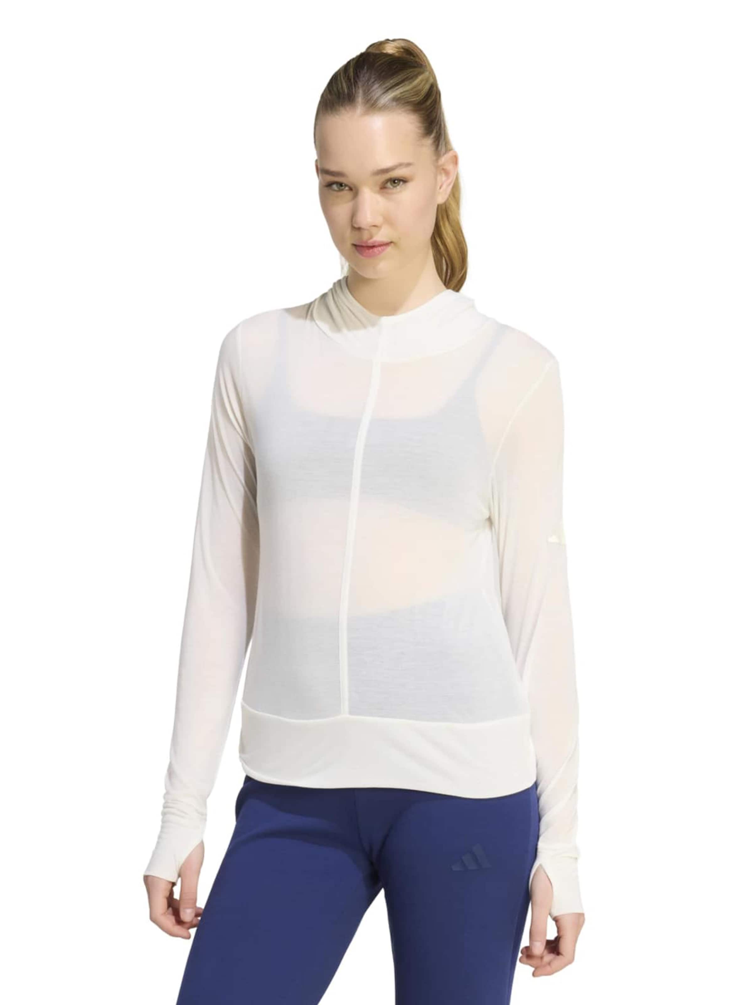 ADIDAS SPORTSWEAR Λειτουργικό μπλουζάκι 'SOFT LUX' σε λευκό: μπροστά