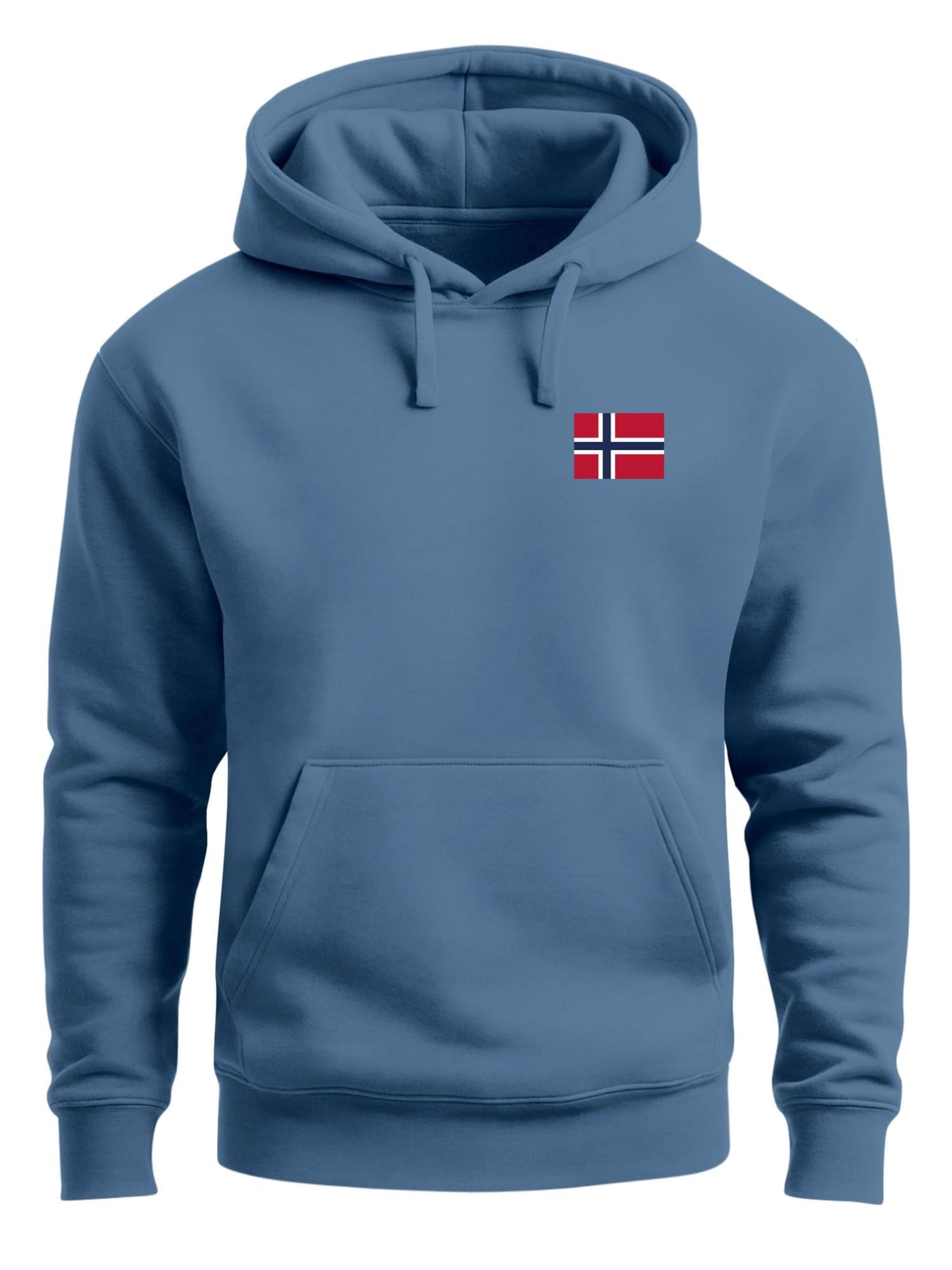 Neverless Sweatshirt 'Norwegen' in Blue: front