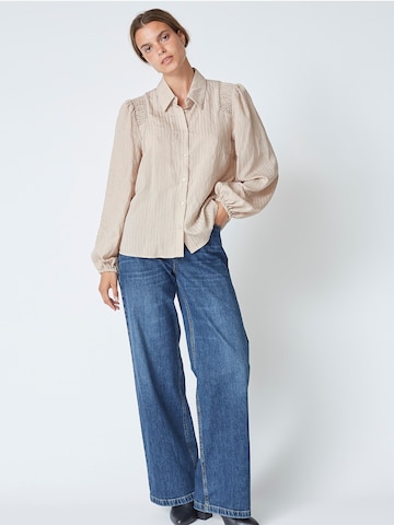 Maglietta 'Viola' di co'couture in beige