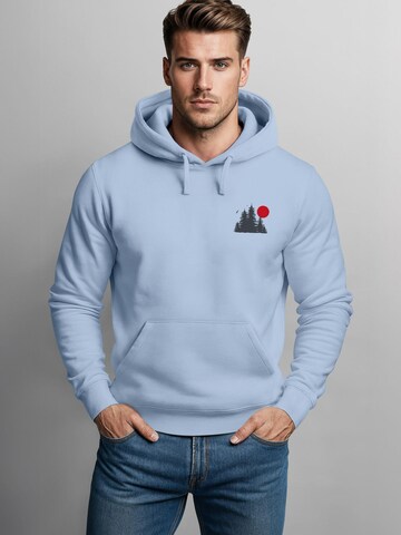 Neverless Sweatshirt 'Waldkette Badge' in Blue