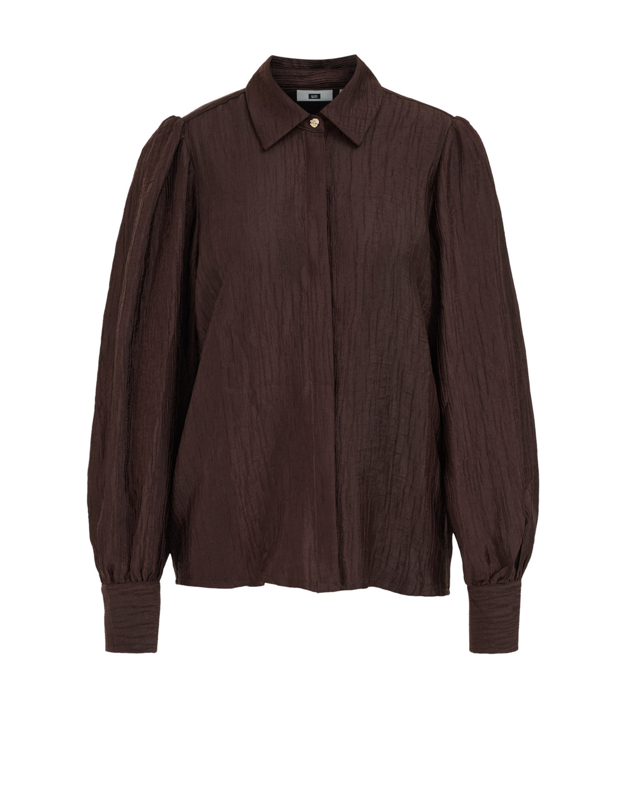 WE Fashion Bluse i XS i mørkebrun, Produktvisning
