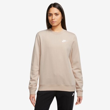 Nike Sportswear Sweatshirt 'Club Fleece' in Beige: predná strana