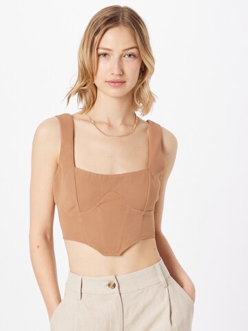 Nasty Gal Top in Beige: predná strana