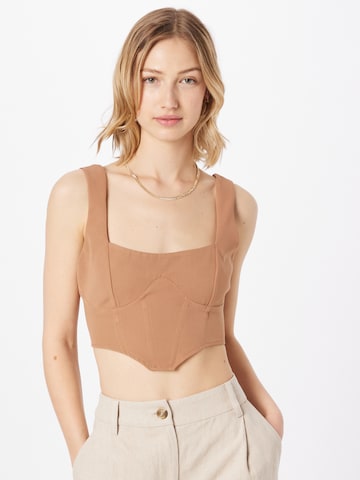 Haut Nasty Gal en beige : devant