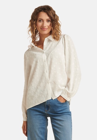 Smashed Lemon Bluse in Weiß: Vorderseite