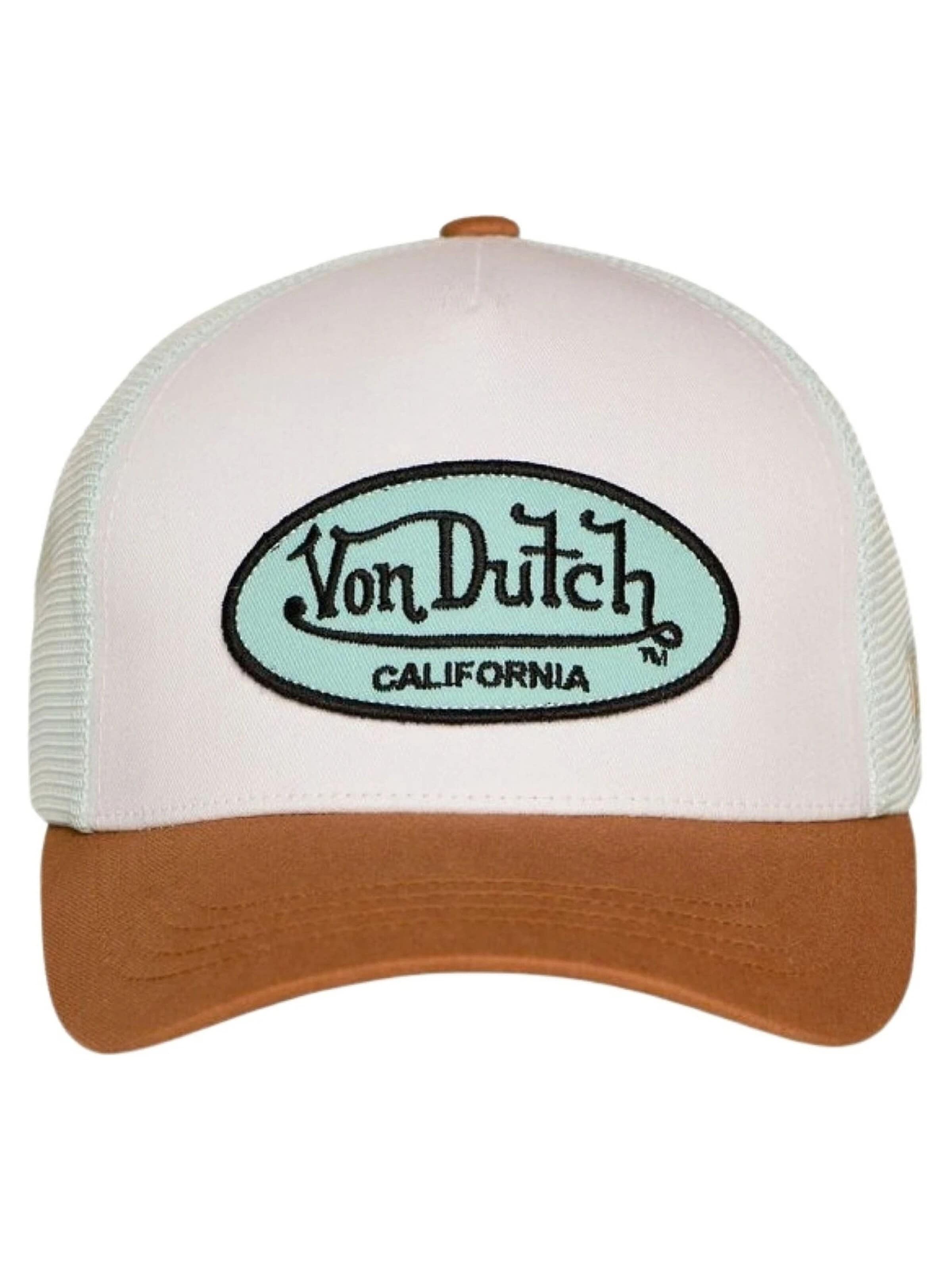 Von Dutch Kšiltovka 'Gorra von dutch beige/turquesa lofb40 trucker cap' – béžová: přední strana