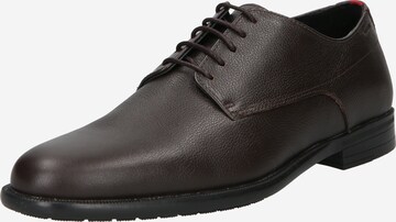 HUGO Red - Zapatos con cordón 'Kyron' en marrón: frente