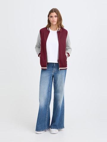 Oxmo - Casaco em moletão ' OXONANA SWEAT JACKET ' em vermelho