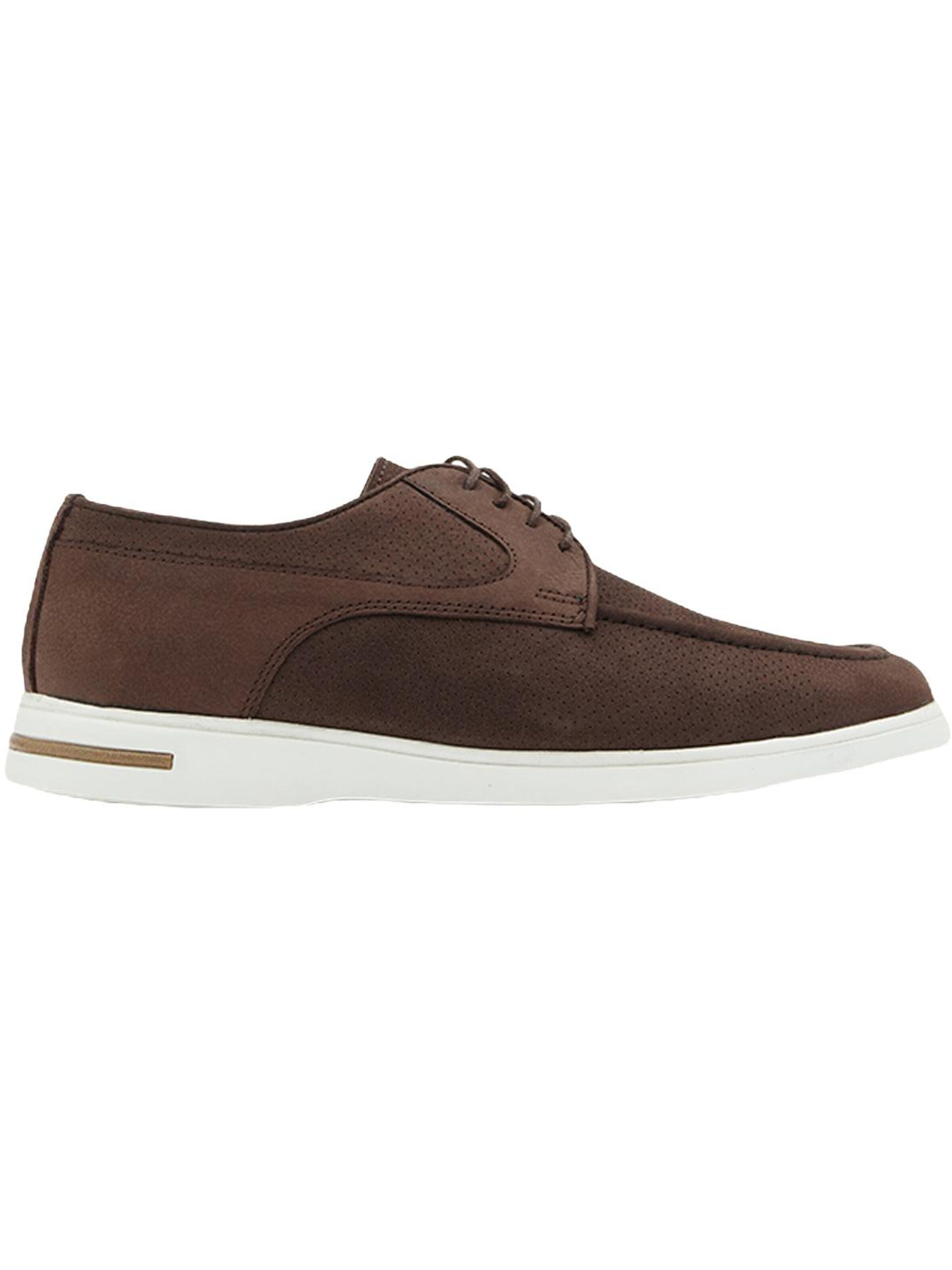 Chaussure à lacets 'Lässige Spitze' Desa en marron