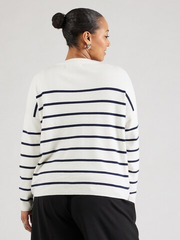 Vero Moda Curve Sweater 'VMCaria Bonjour' in Beige