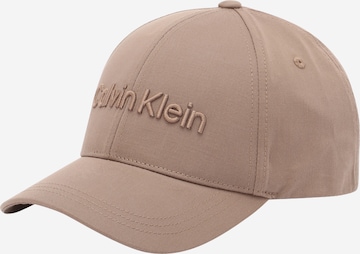 Calvin Klein - Gorra en marrón: frente