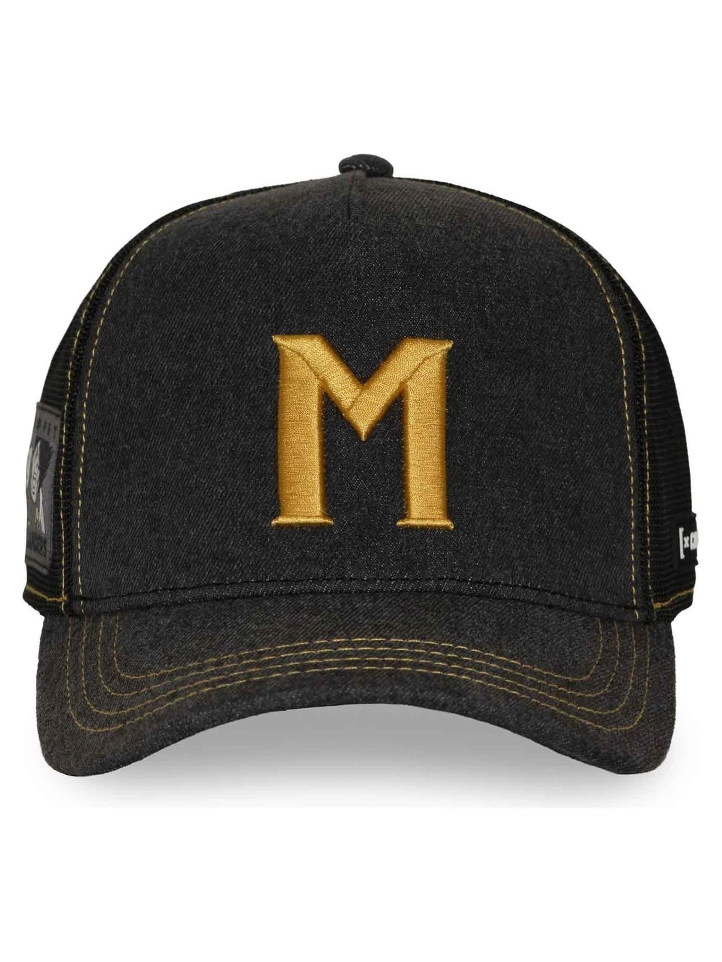 Capslab - Gorra 'Gorra capslab negra denim mark lenders lan2 trucker cap' en negro: frente