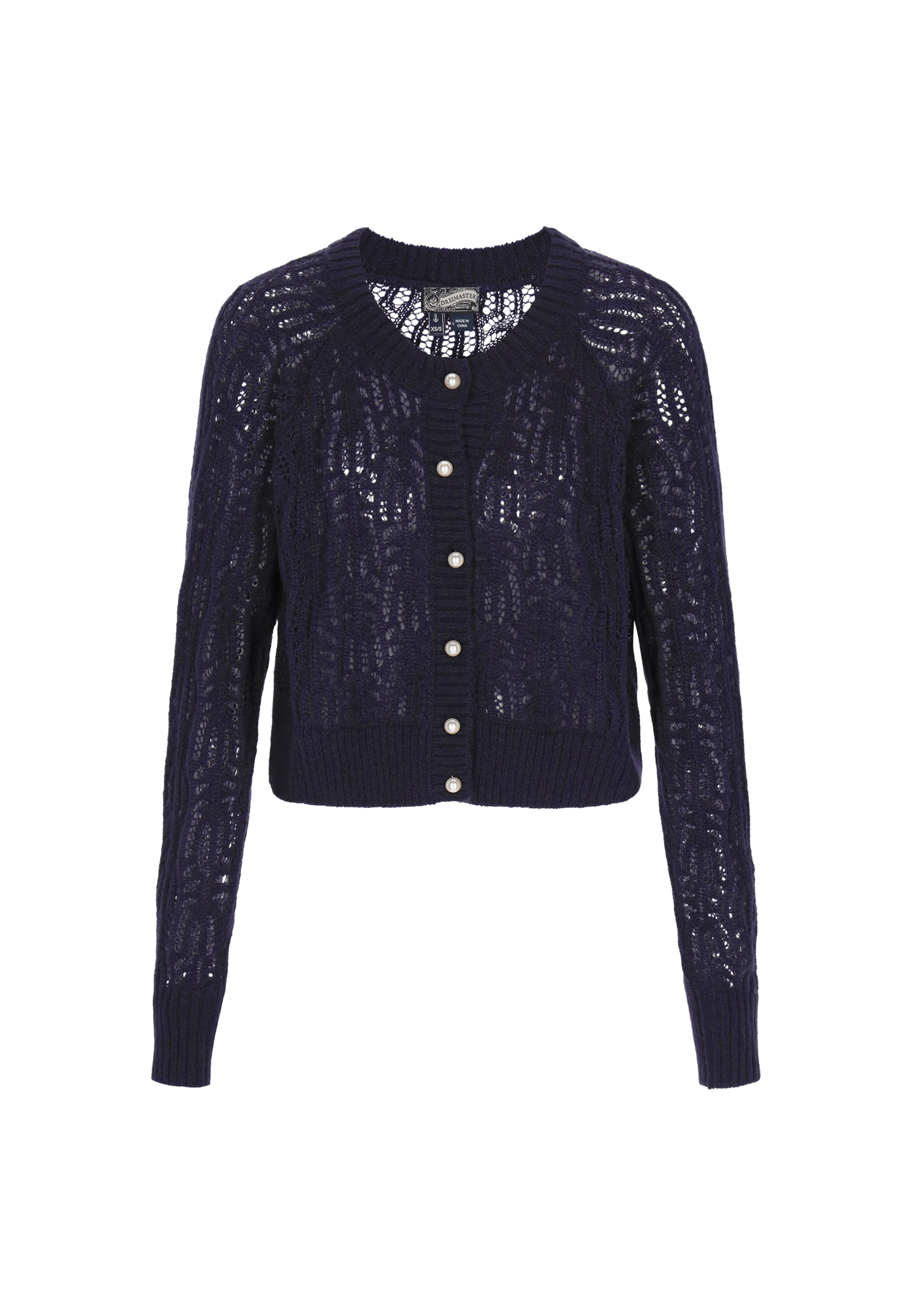 Cardigan 'Vintage' DreiMaster Vintage en bleu : devant