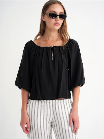 MixRay Blouse 'Blusen' in Black: front