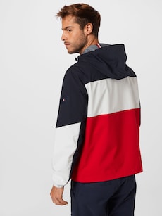 Prechodná bunda značky TOMMY HILFIGER v tmavomodrej farbe