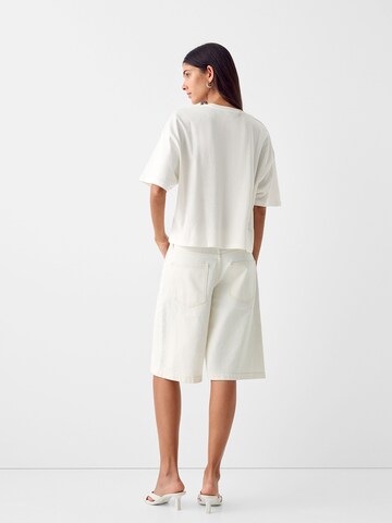 T-shirt Bershka en blanc