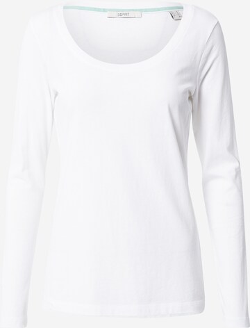 T-shirt ESPRIT en blanc : devant