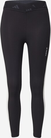 Skinny Pantalon de sport 'Hyperglam Techfit' ADIDAS PERFORMANCE en noir : devant